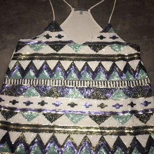 Sequin tank top